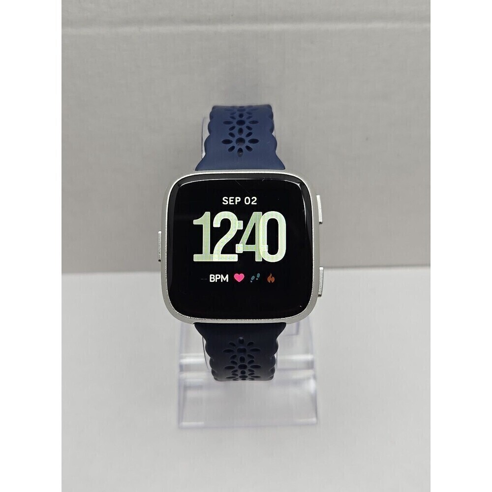 fitbit Versa 2 Navy Blue Silicone Band Smartwatch